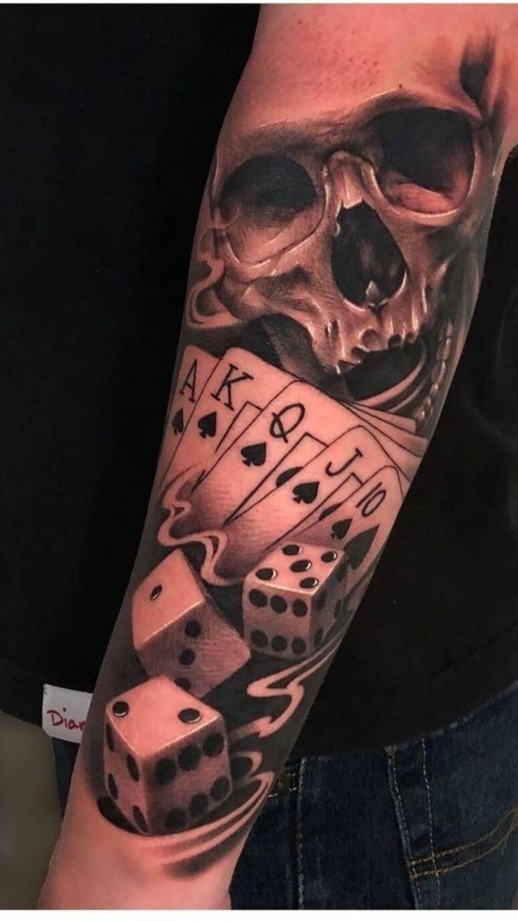 dice tattoos for men 0087