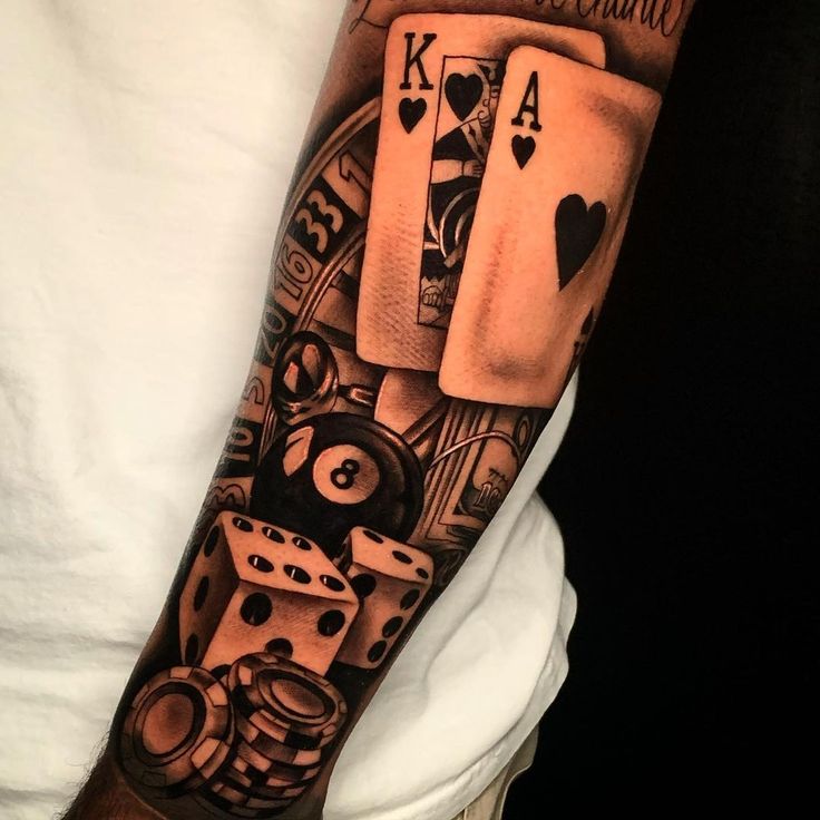 dice tattoos for men 0091