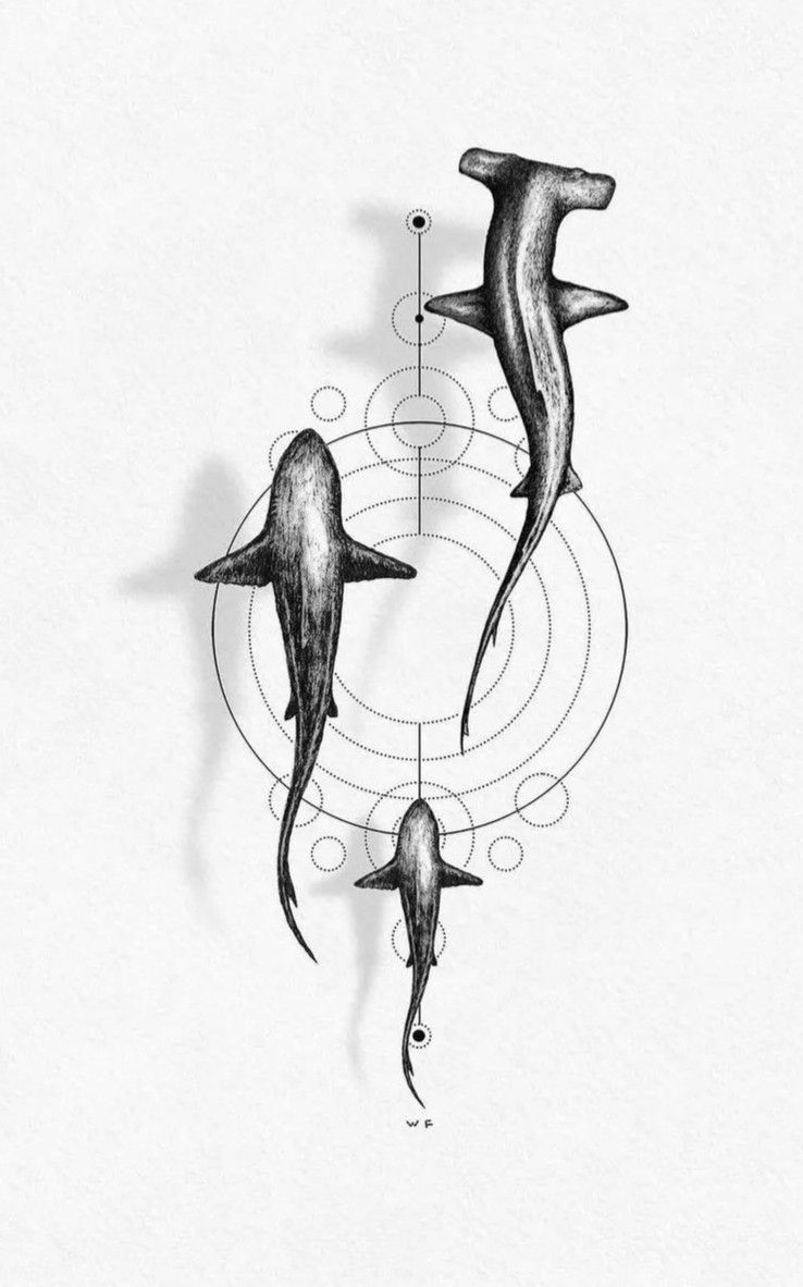 dolphin tattoo for men in tribal style.