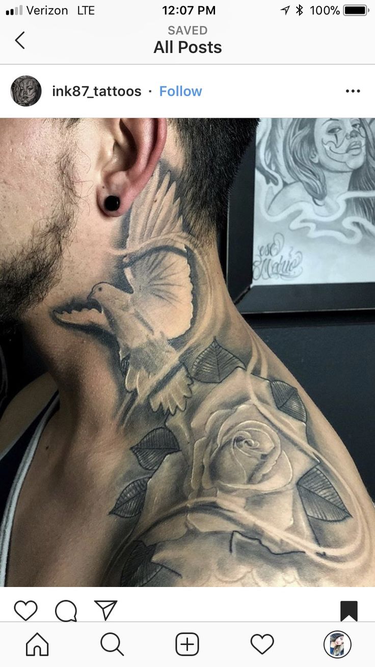 dove neck tattoos for men 0038