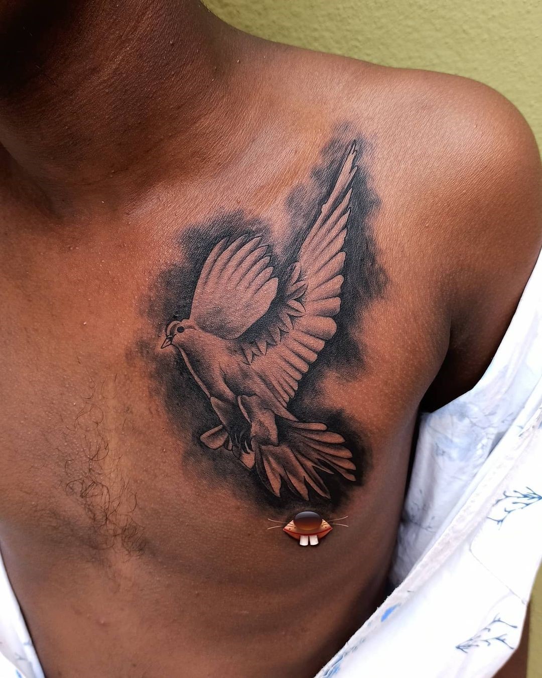 dove neck tattoos for men 0053