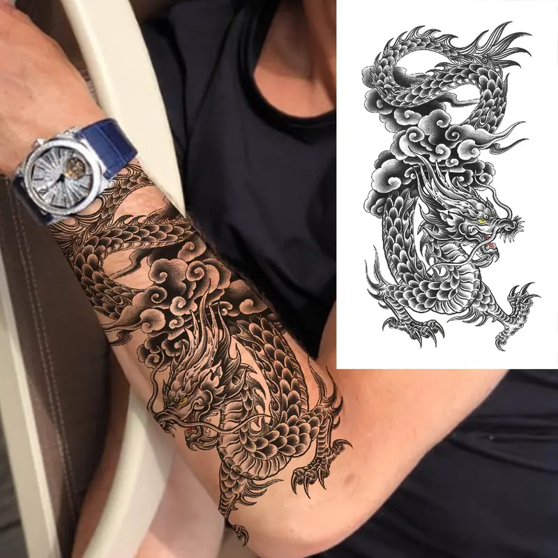 dragon leg tattoos for men 0029