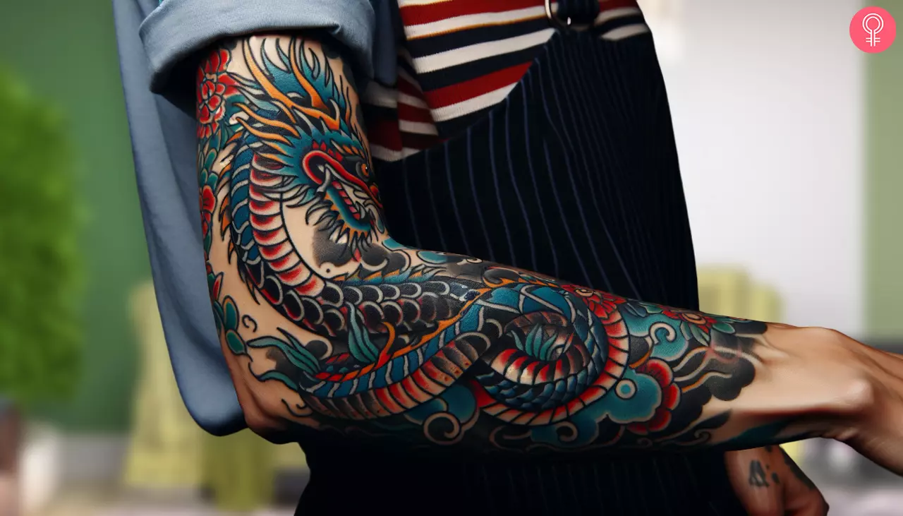 dragon leg tattoos for men 0030