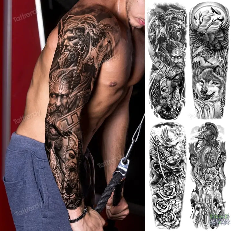 dragon leg tattoos for men 0042