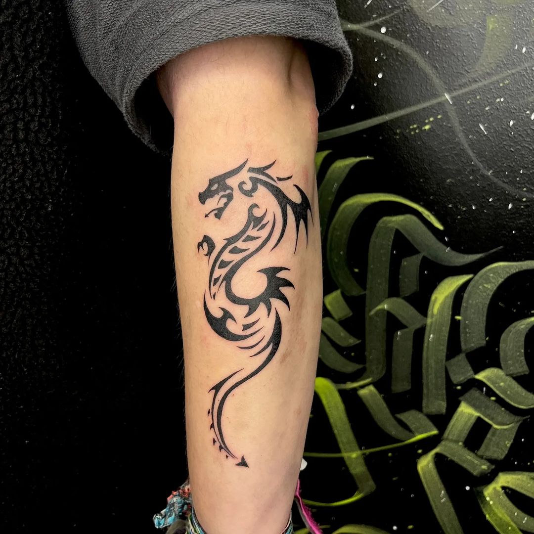 dragon leg tattoos for men 0048