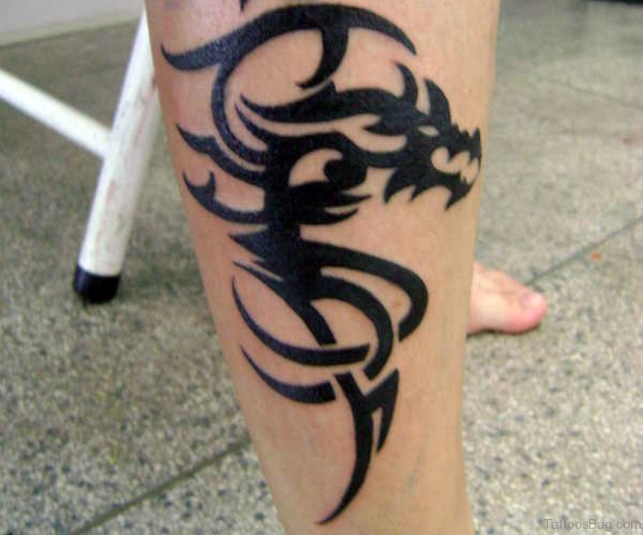 dragon leg tattoos for men 0058