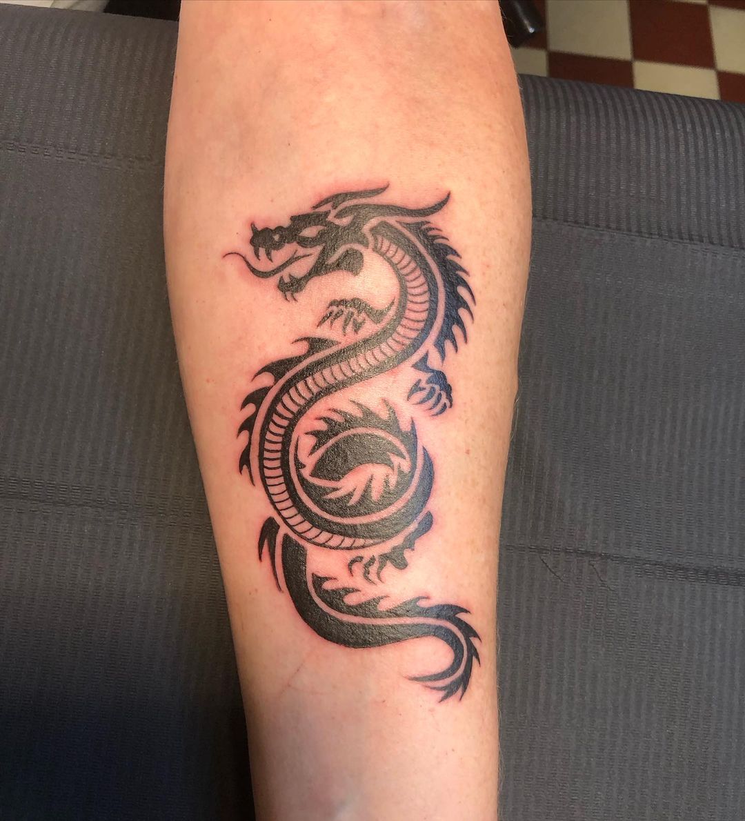 dragon leg tattoos for men 0068