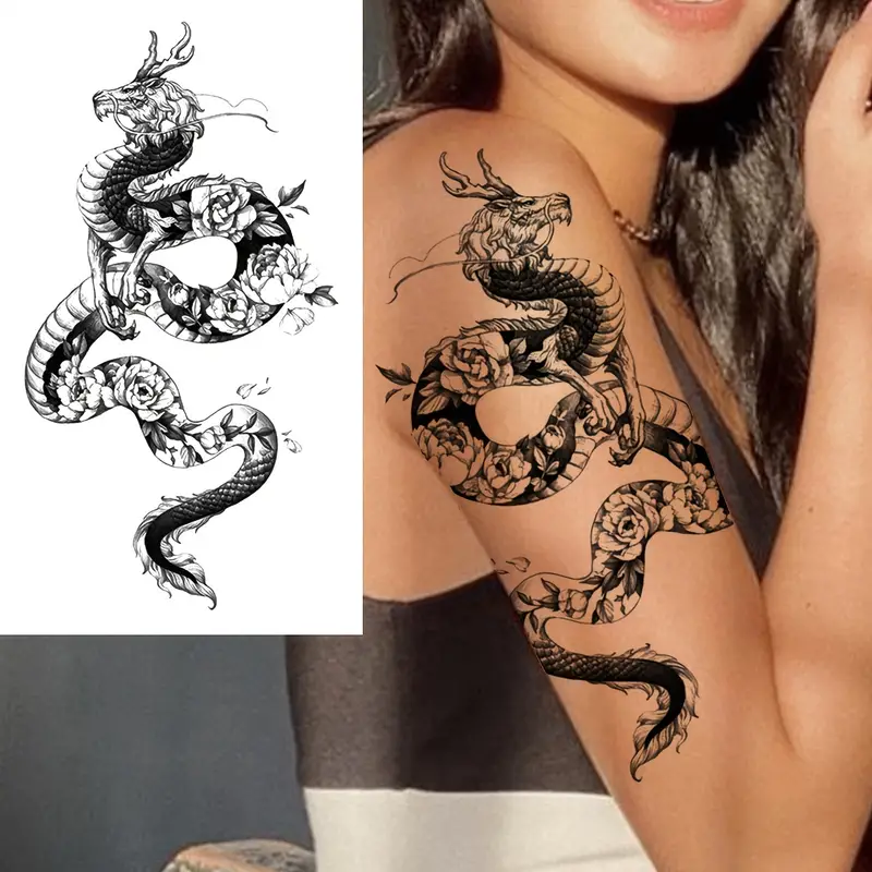 dragon leg tattoos for men 0069