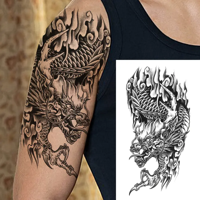 dragon leg tattoos for men 0092