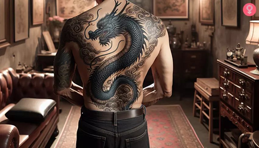 dragon leg tattoos for men 0096