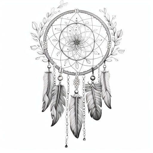 Dream Catcher tattoo for men 0039