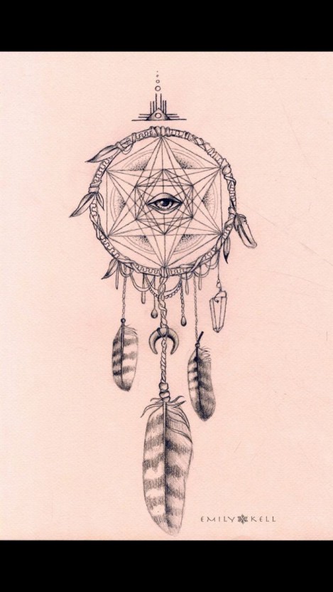 Dream Catcher tattoo for men 0042