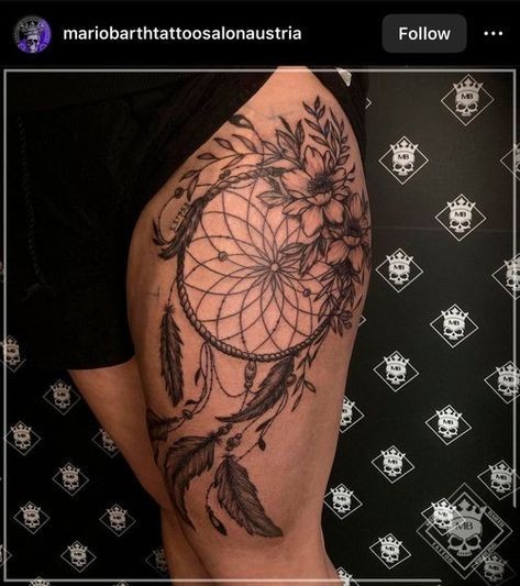 Dream Catcher tattoo for men 0086