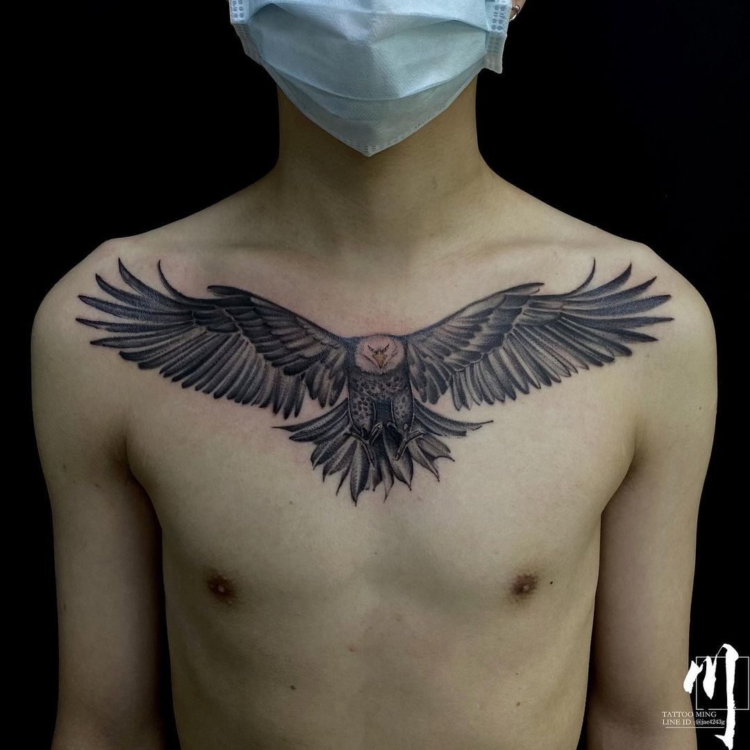 eagle chest tattoos for men 0016