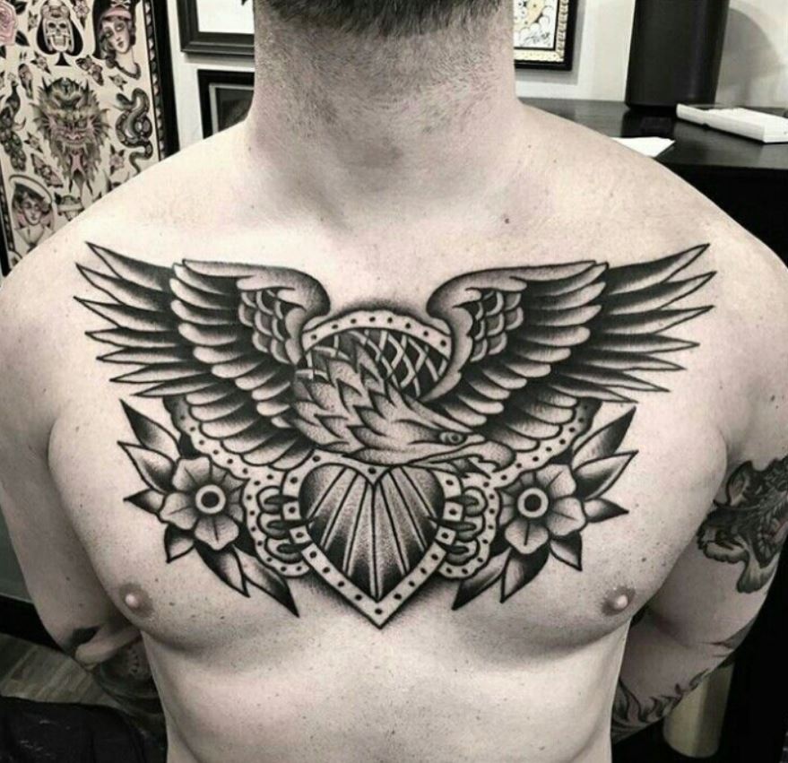 eagle chest tattoos for men 0036