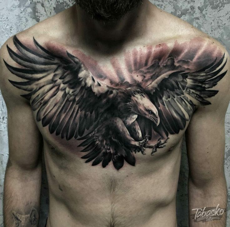 eagle chest tattoos for men 0045