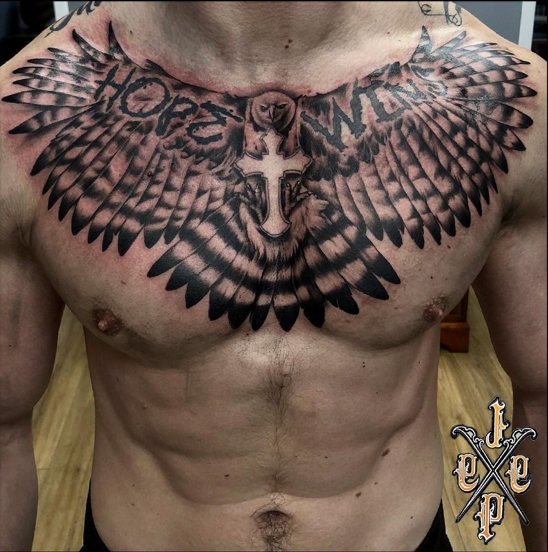 eagle chest tattoos for men 0046