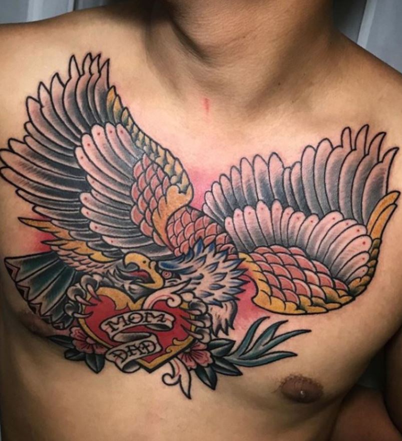 eagle chest tattoos for men 0056