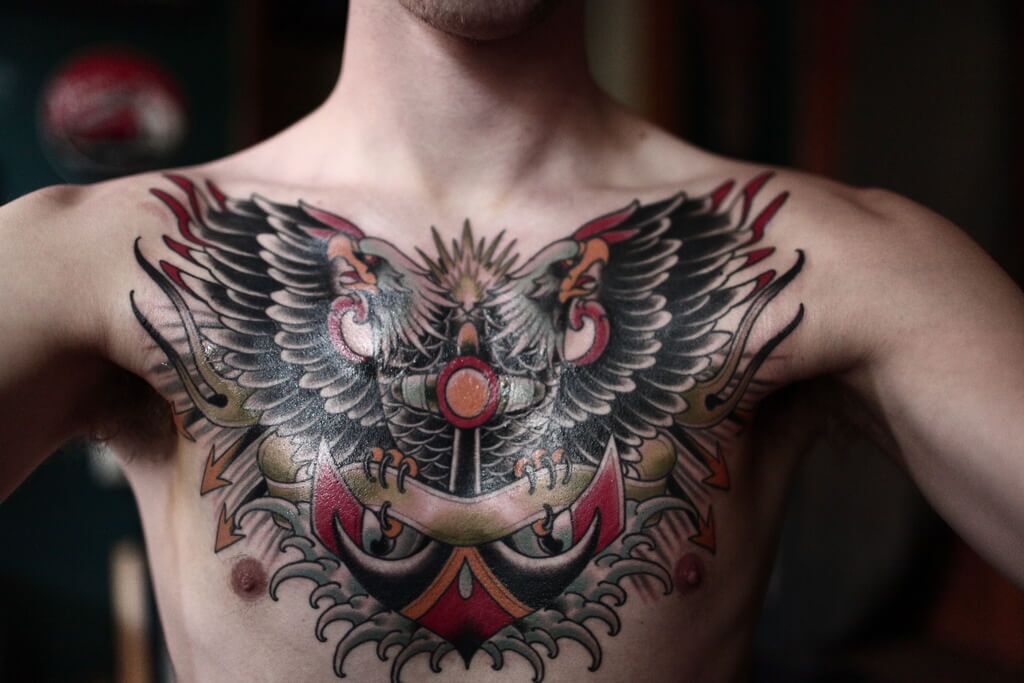 eagle chest tattoos for men 0061