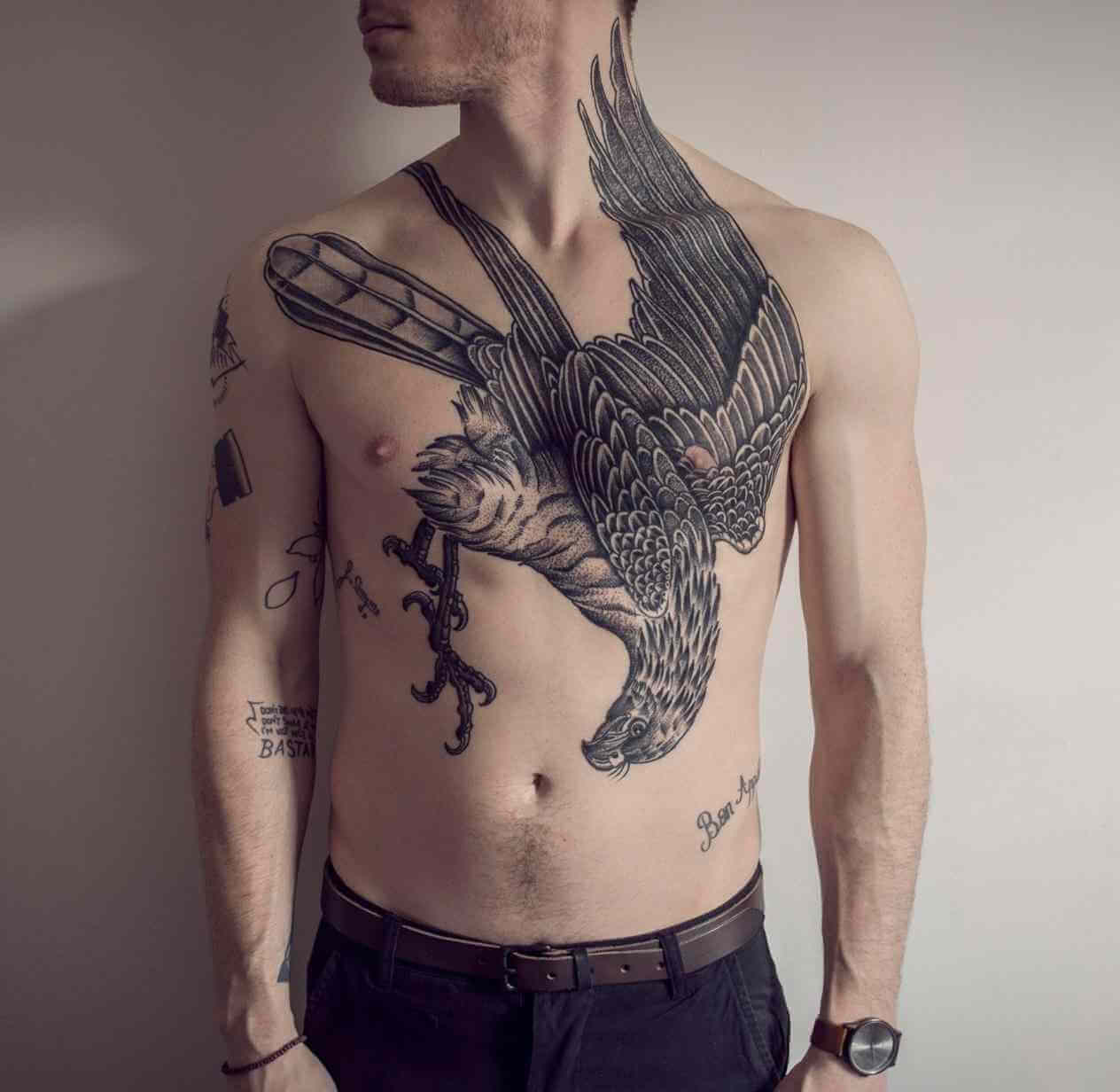 eagle chest tattoos for men 0065