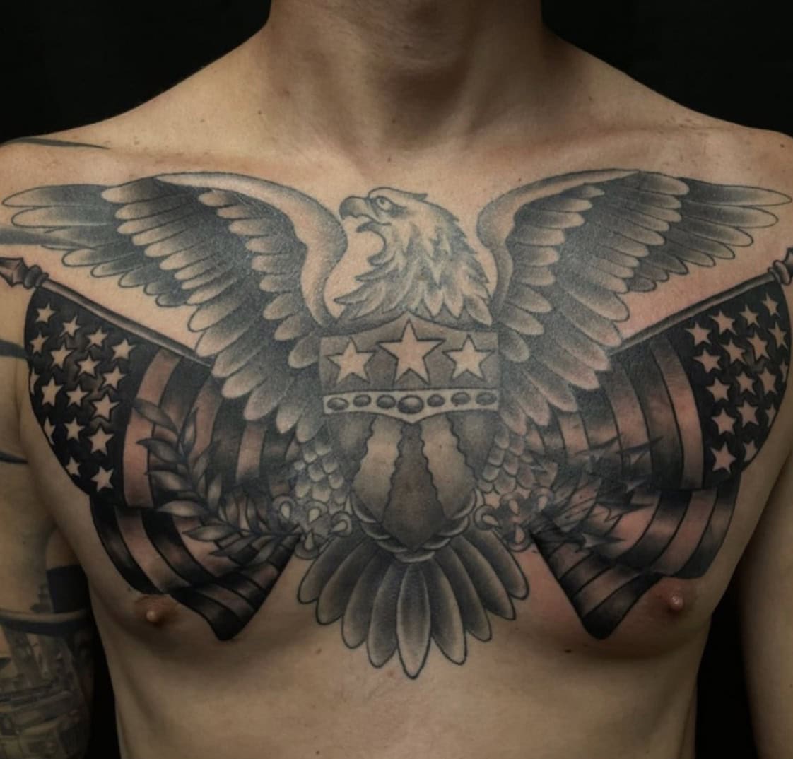 eagle chest tattoos for men 0066