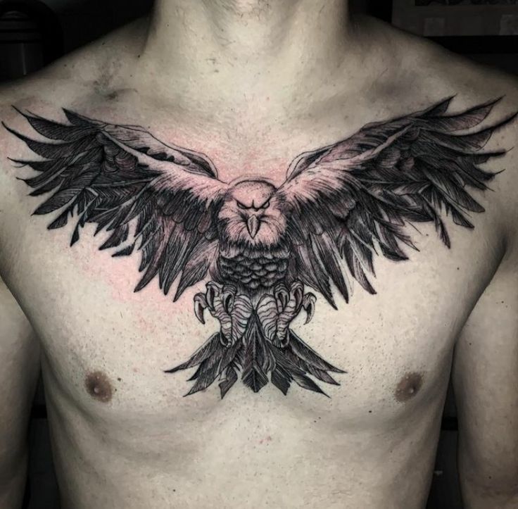 eagle chest tattoos for men 0070