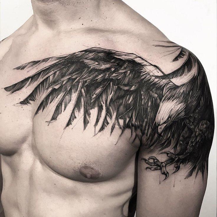 eagle chest tattoos for men 0081