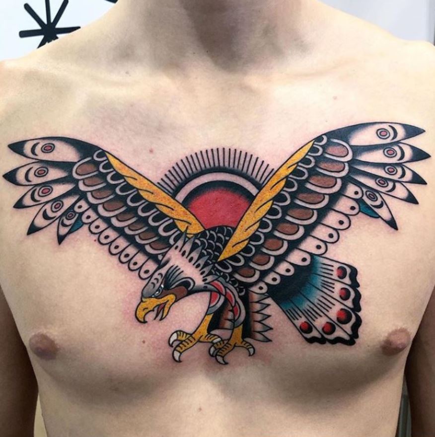 eagle chest tattoos for men 0082