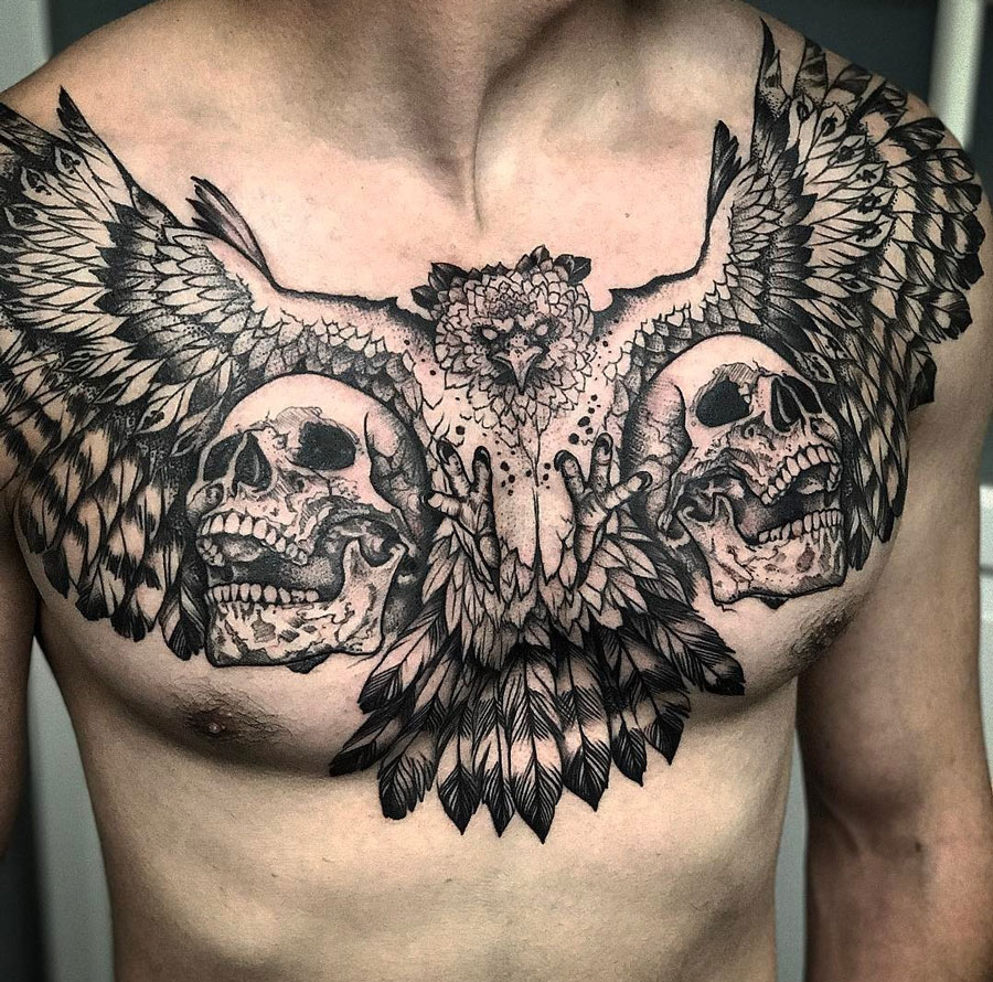 eagle chest tattoos for men 0084