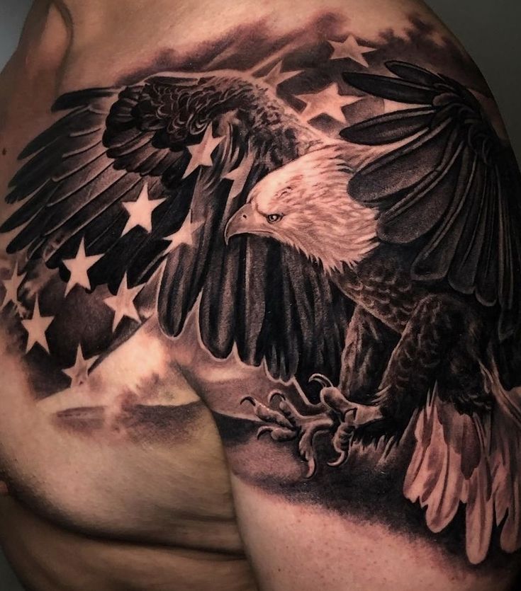 eagle chest tattoos for men 0093