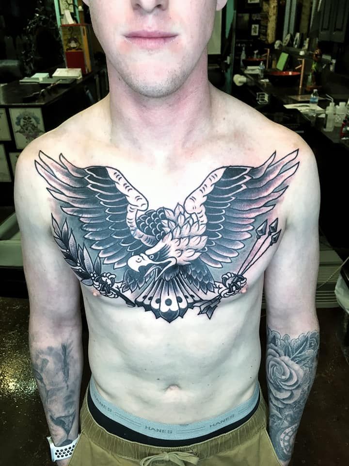 eagle chest tattoos for men 0099