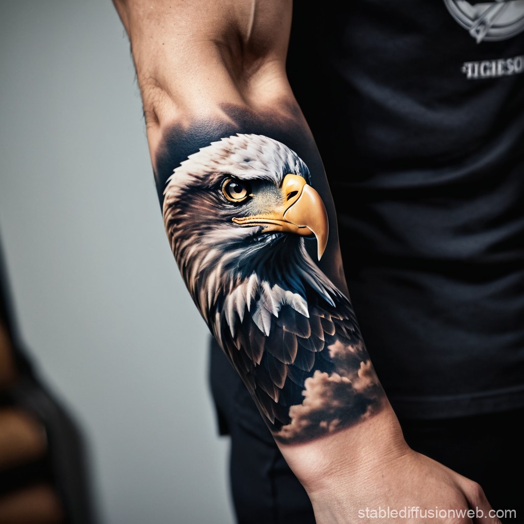 eagle forearm tattoos for men 0019