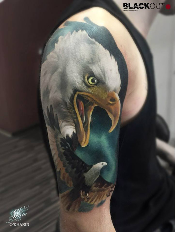 eagle forearm tattoos for men 0040