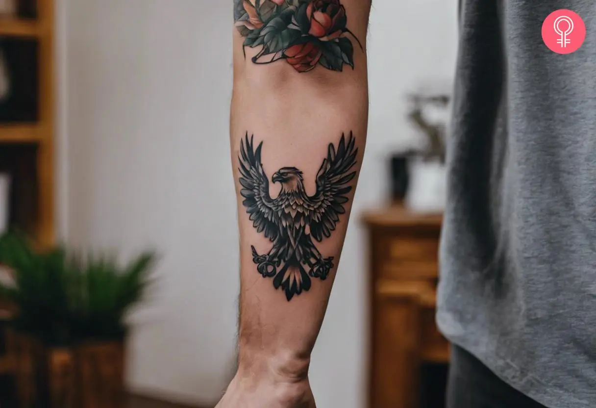 eagle forearm tattoos for men 0043