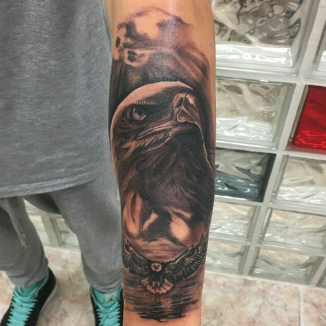 eagle forearm tattoos for men 0046