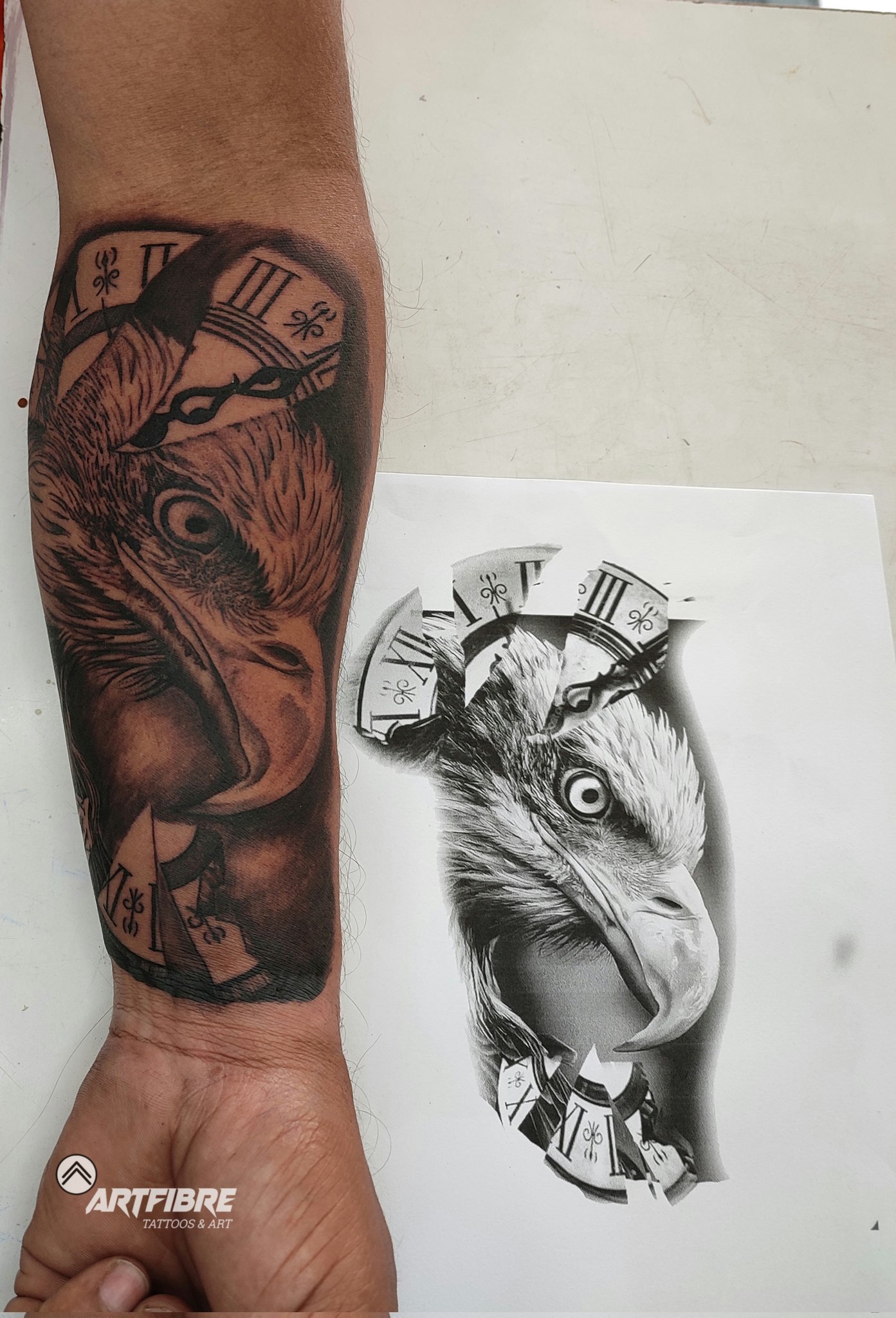 eagle forearm tattoos for men 0052