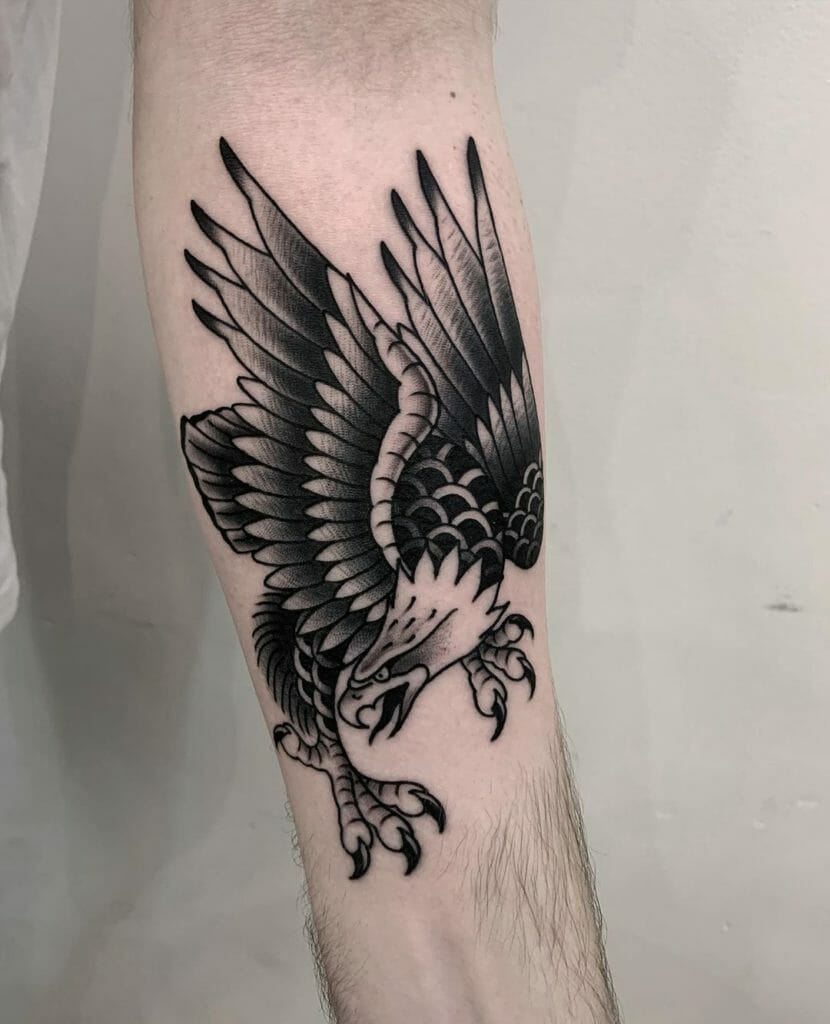 eagle forearm tattoos for men 0055