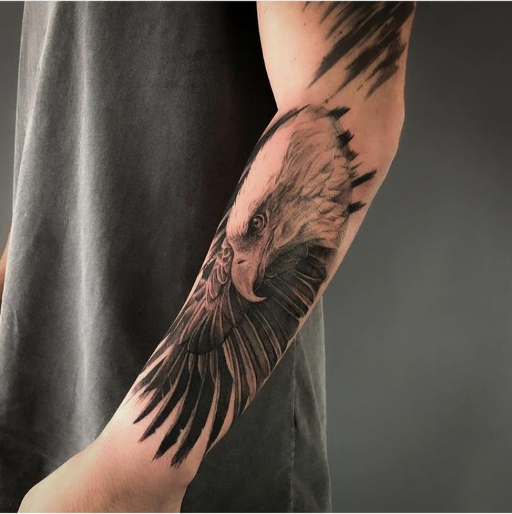 eagle forearm tattoos for men 0060