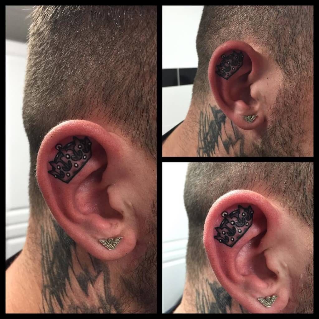 ear tattoos for men designs