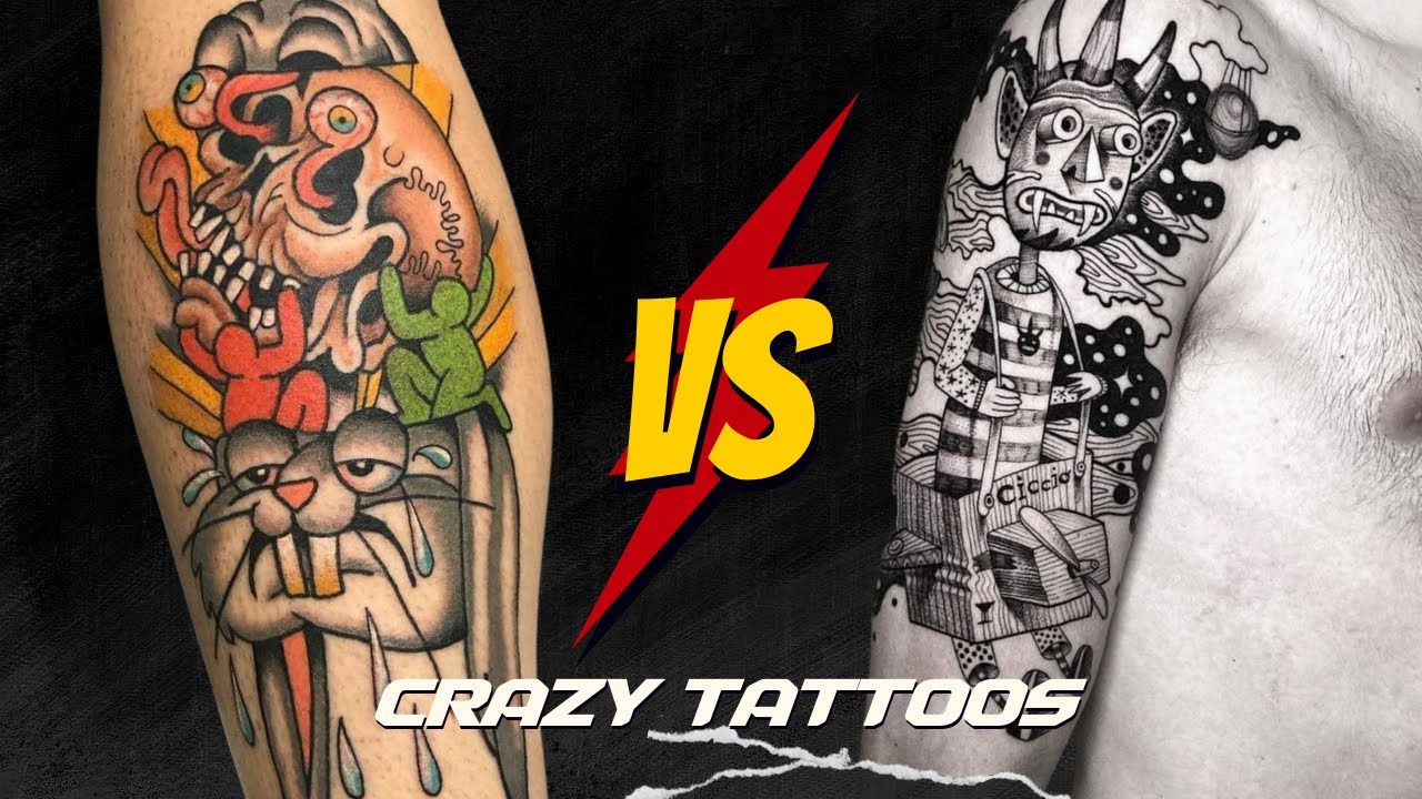 edgy crazy tattoos for men