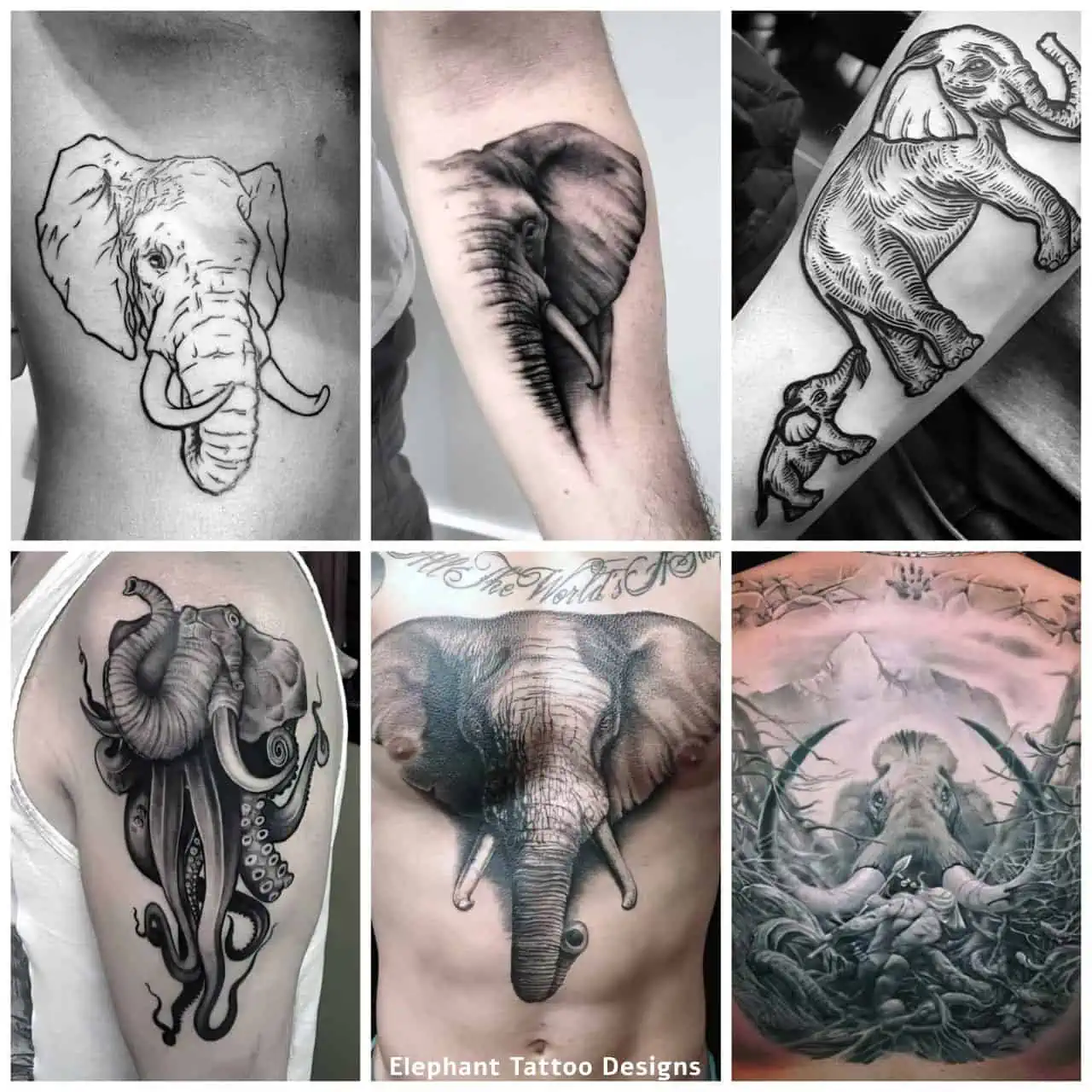 elephant tattoo for men