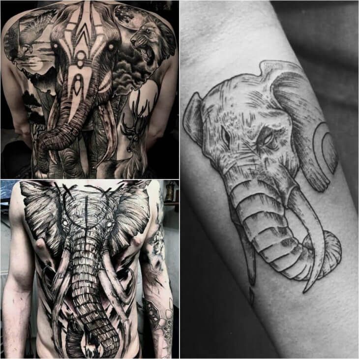 elephant tattoos for men 0019