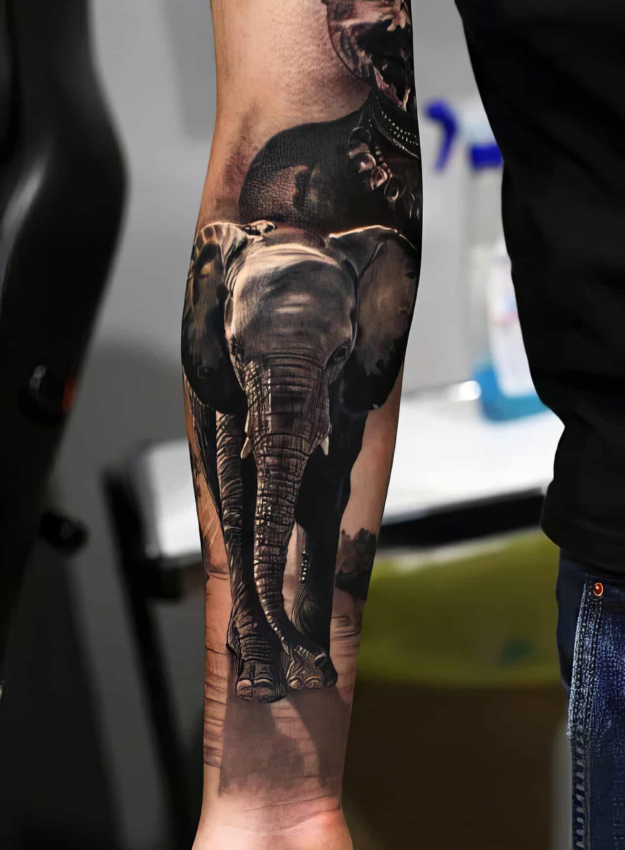 elephant tattoos for men 0025