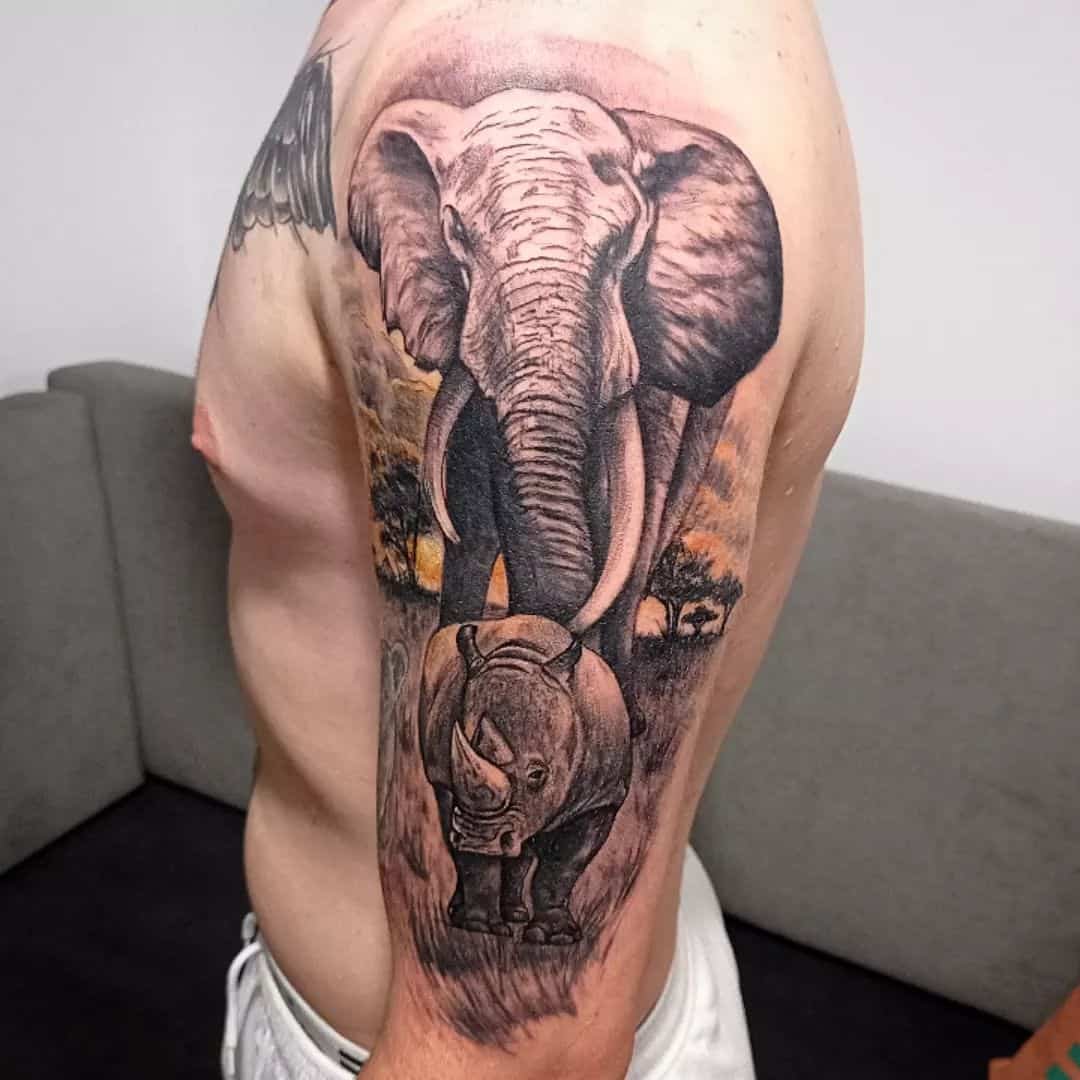 elephant tattoos for men 0032