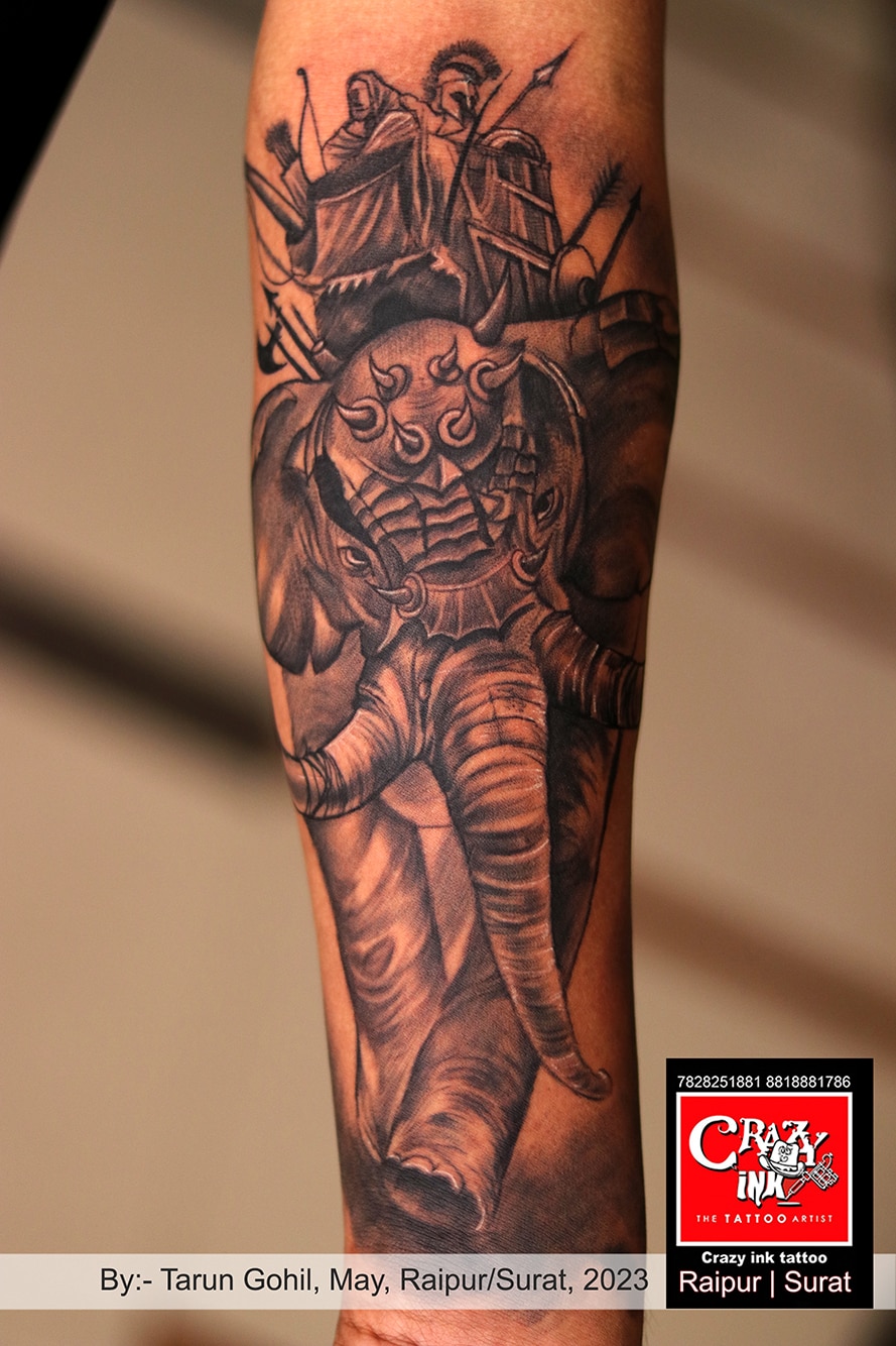 elephant tattoos for men 0037