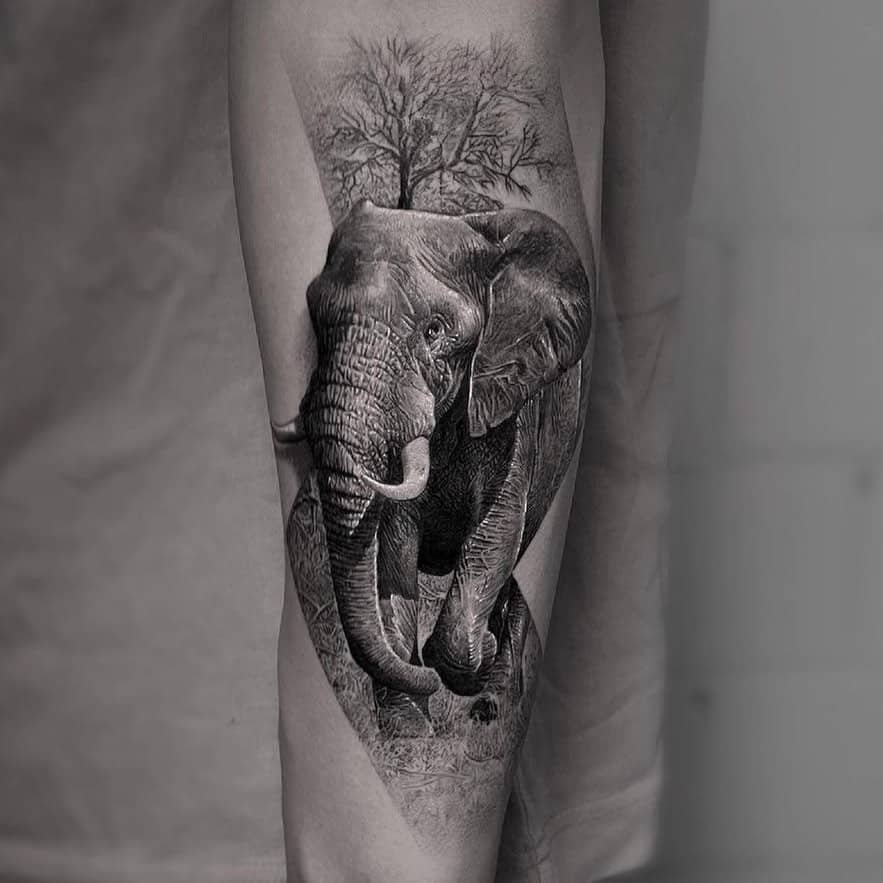 elephant tattoos for men 0045