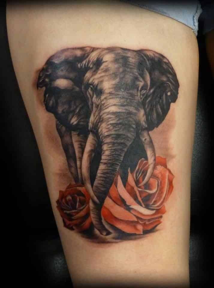 elephant tattoos for men 0047