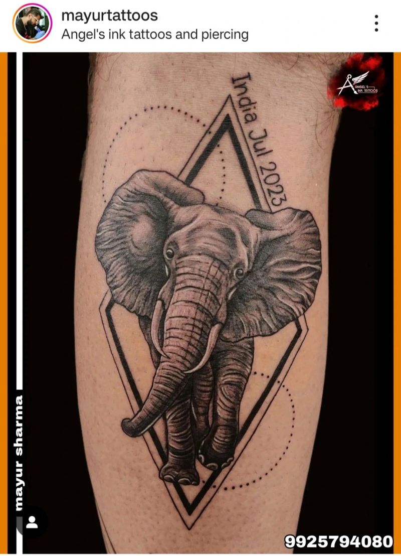 elephant tattoos for men 0057