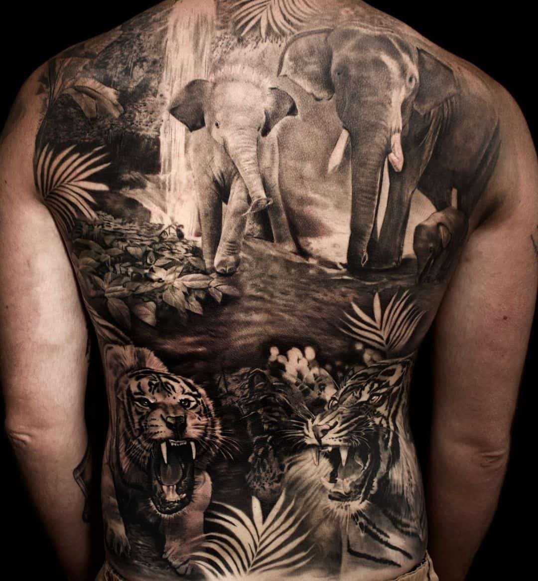 elephant tattoos for men 0058