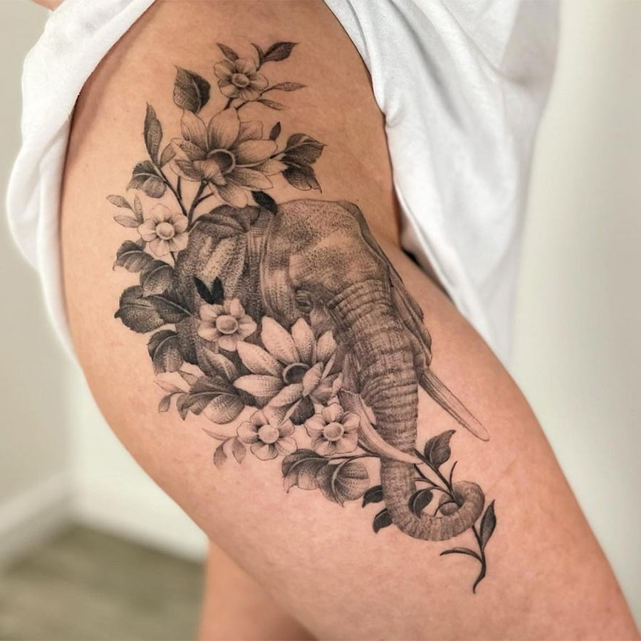 elephant tattoos for men 0078